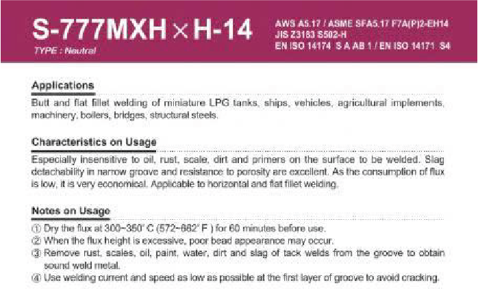 Thuốc hàn F7A(P)2-EH14